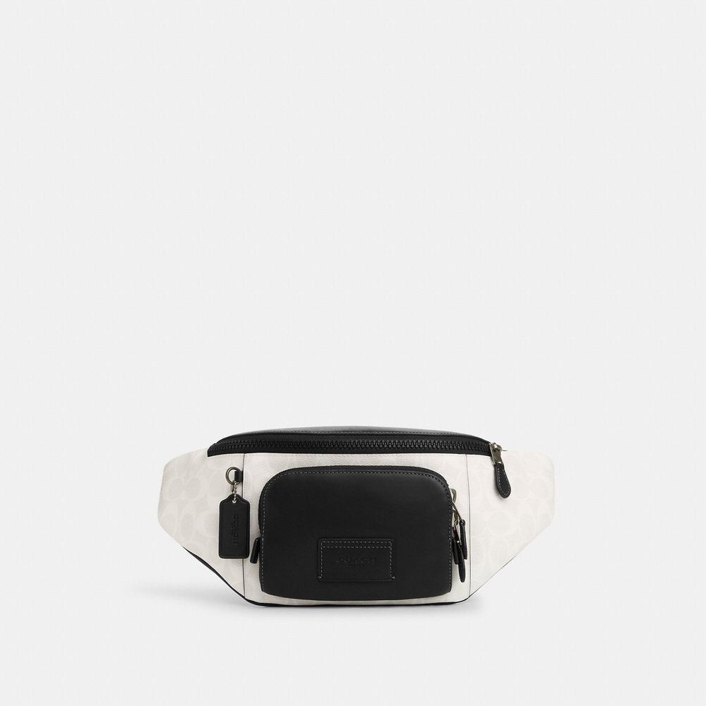Authentic Coach Outlet Track Belt Bag In Colorblock Signature Canvas